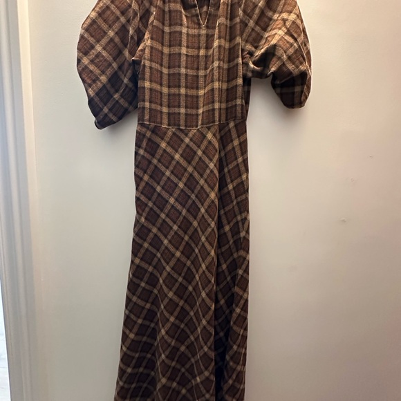 Doen Brown Cornwall Plaid Maxi Dress - Picture 3 of 6